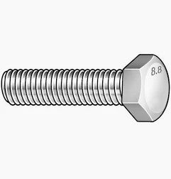 M6-1.0 x 75 Hex Cap P/T 8.8 Z