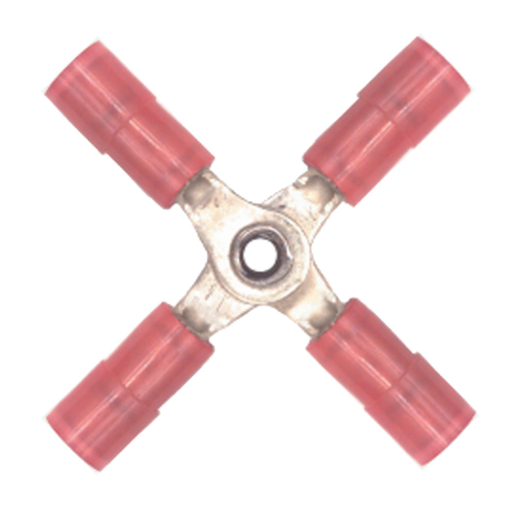 22-18 Gauge 4-Way Wire Terminal Nylon Insulated Red