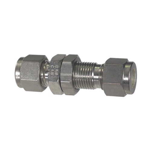 3/8 Inch Compression Tube T316 Stainless Steel Straight B-Lok Bulkhead Union