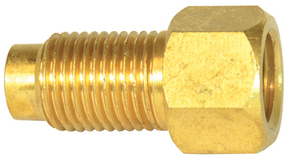 3/8-24 x M10 x 1.0 Female Inverted Flare x Male Inverted Flare Steel Brake Line Adapter