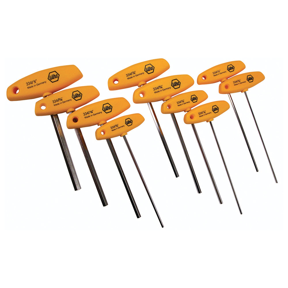 10 Piece Classic Grip Hex SAE T-Handle Set
