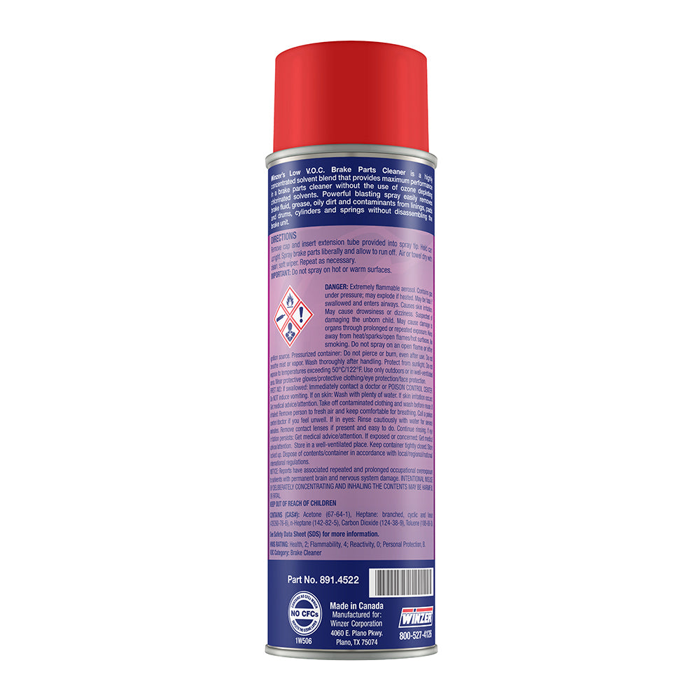 Winzer Low V.O.C. Brake Parts Cleaner - 14 Oz Net Weight - Aerosol
