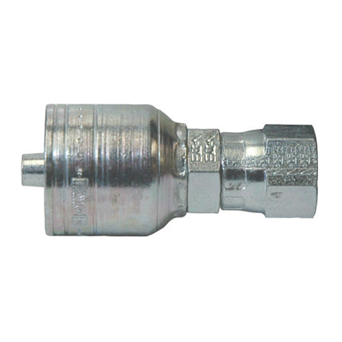 3/8 Inch x 1/2 Inch Jic 37 Degree Female Swivel Yellow Zinc Z Series Weathergrip Crimp