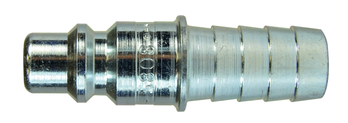 3/8 Inch Industrial Interchange H Style Air Hose Coupler Body With 1/2 Inch Hose Barb