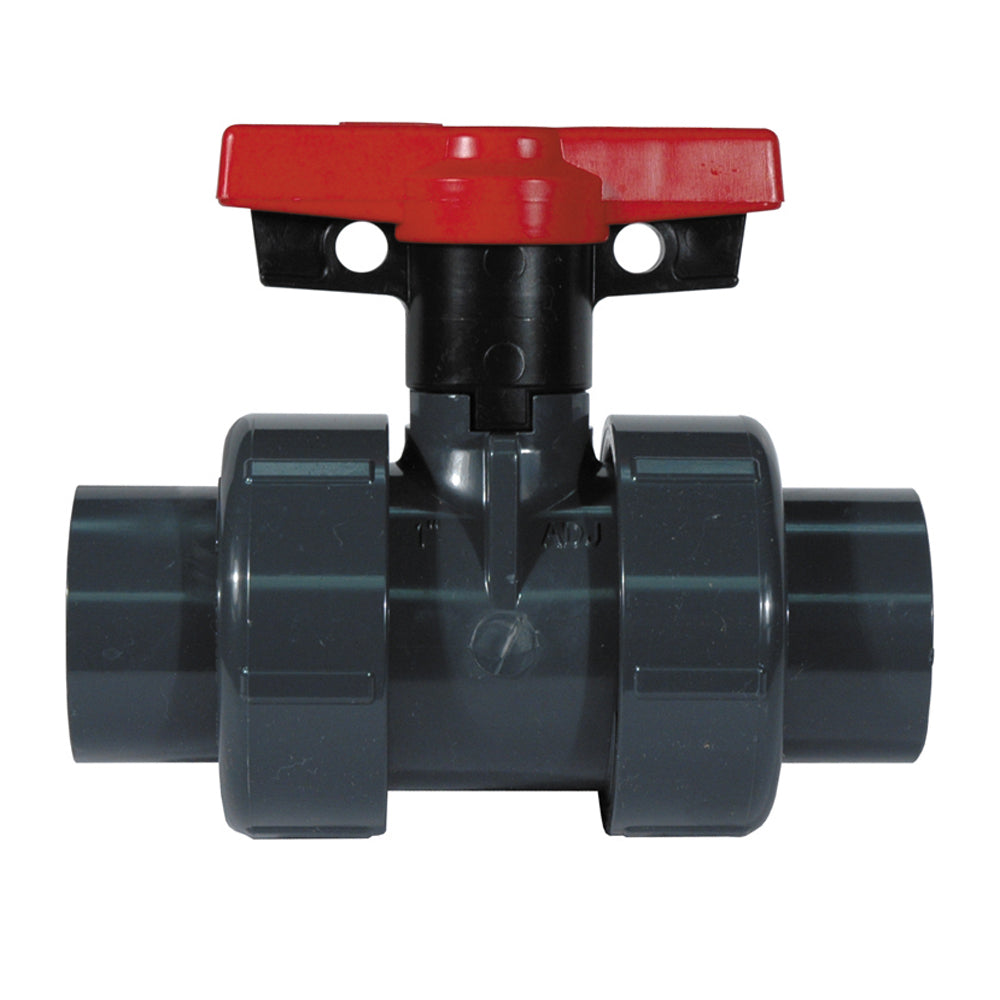 2 Inch Socket Sch 80 Dark Gray Pvc True Union 2000 Ball Valve