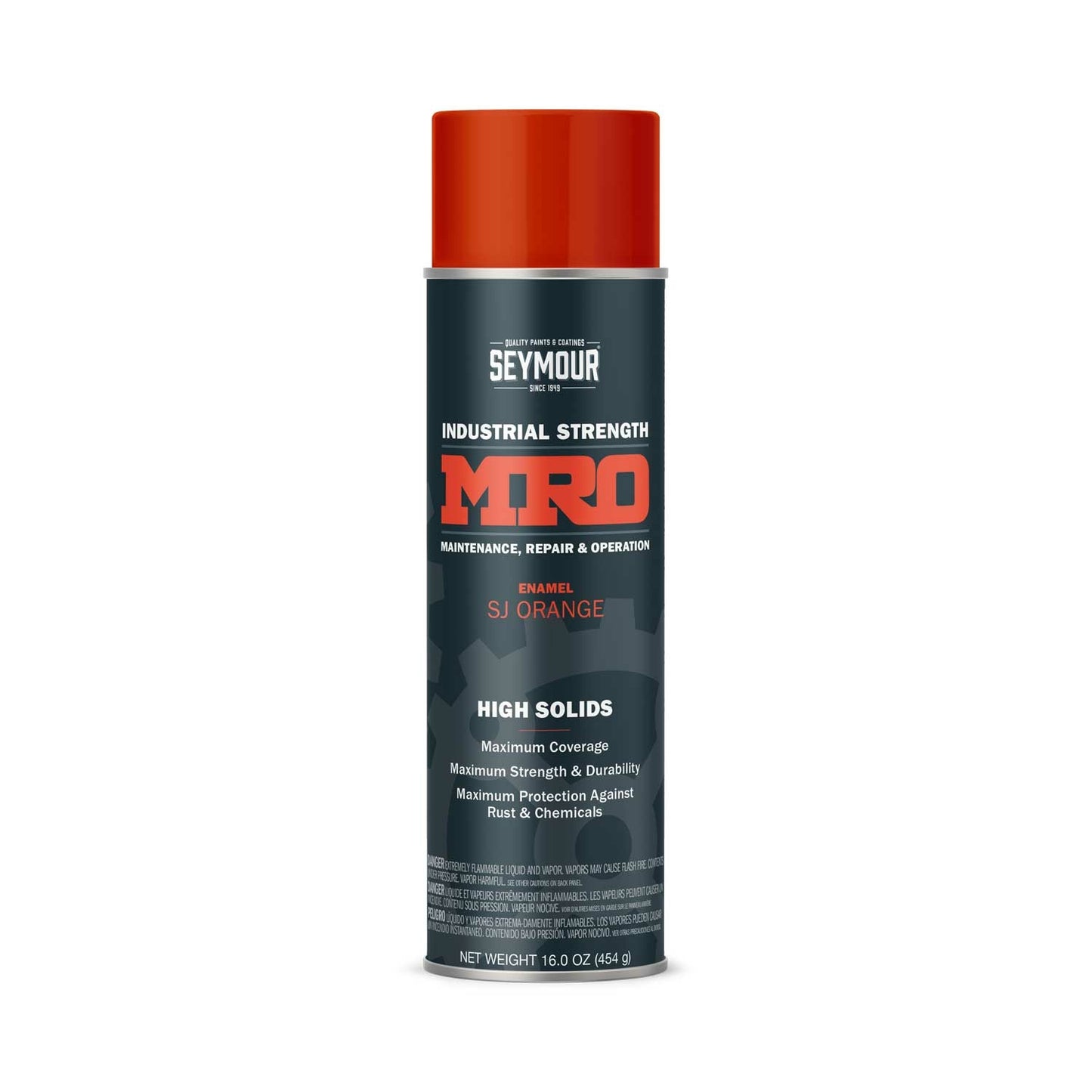 MRO Industrial High-Solids Spray Paint- SJ Orange - 16 OZ. Net Fill Wt.