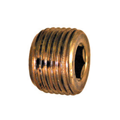 1/2 Inch Brass Pipe Recessed Hex Pipe Plug