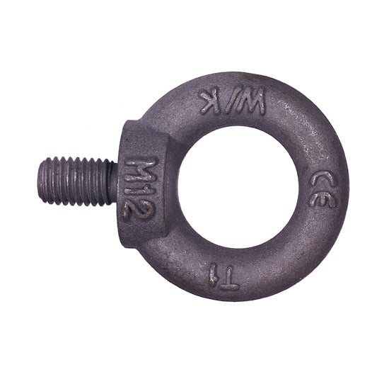 M6 x 1 Self-Colored Forged 1015 Carbon Steel Lifting Eye Bolt With Shoulder