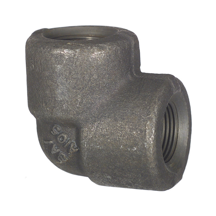3/4 Inch Sch 160 Npt Black Forged Steel 90 Degree Elbow
