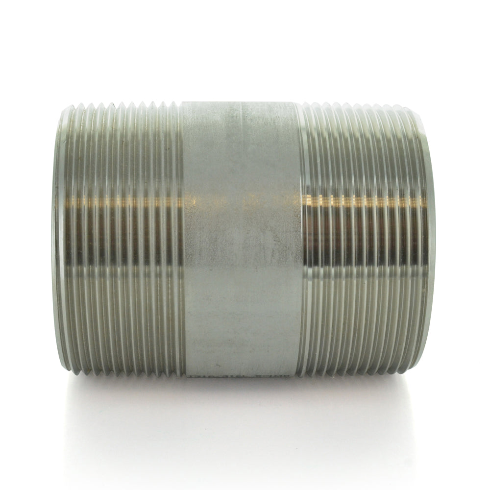 2" X 4" Schedule 40 NPT 316 Stainless Steel Pipe Nipple