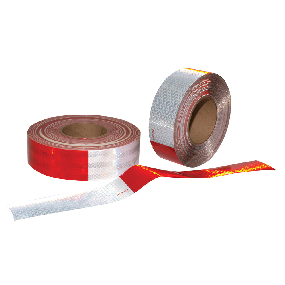 2 Inch X 18 Inch 3M Reflexite Conspicuity Reflective Tape Strips 11 Inch Red / 7 Inch White