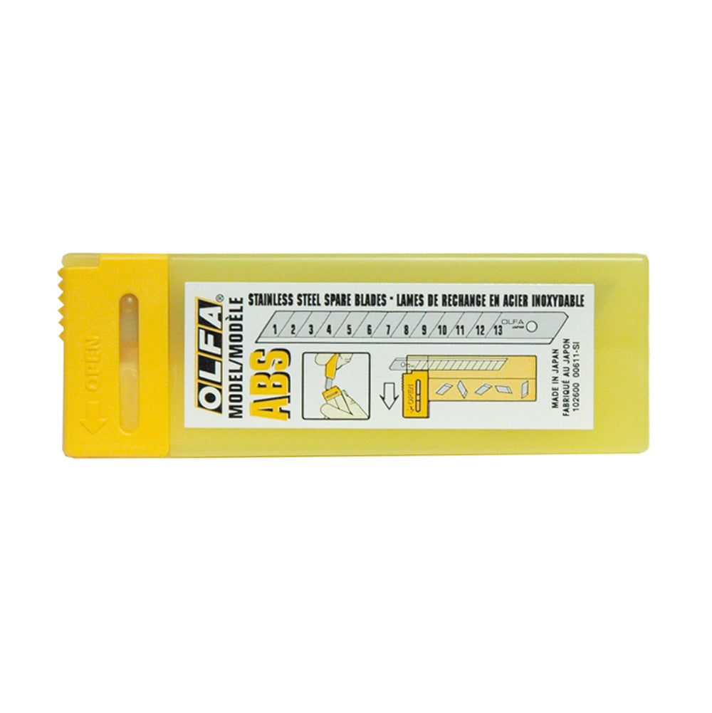 Olfa Snap-Off Blade Razor Stainless Steel - 10 Per Pack