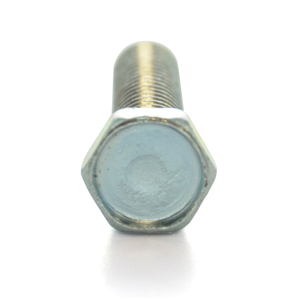 #10-24 x 1/2 Inch Coarse Zinc Plated Steel External Hex Unslotted Drive Hex Head Machine Screw