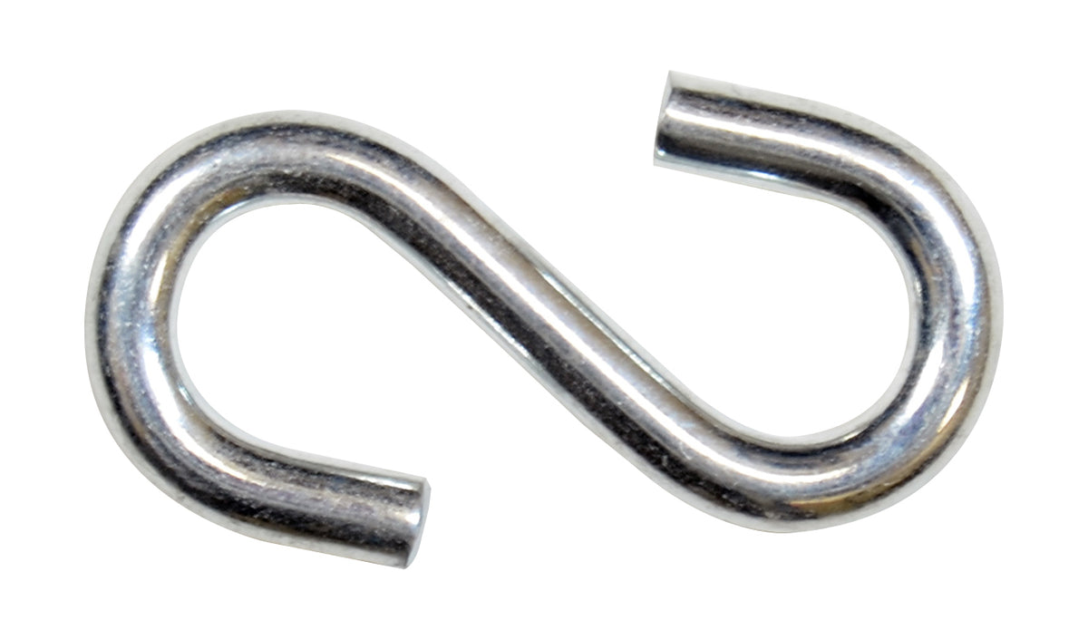 1/4 Inch X 3-1/8 Inch Zinc Plated S Hook