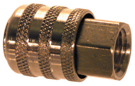1/4 Inch Fnpt Brass Closed Straight Lock-On Air Chuck