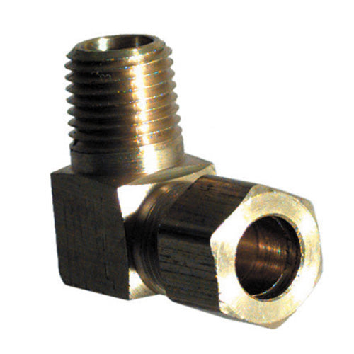 1/4 Inch Tube X 1/8 Inch Male Pipe Brass Self-Align Tube 90 Degree Male Elbow