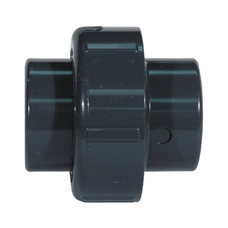 1-1/4 Inch Fipt Sch 80 Dark Gray PVC 2000 Union With Viton O-Ring Seal