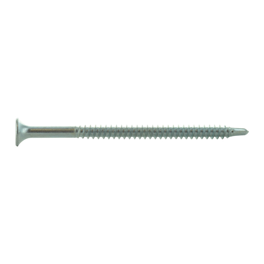 #8 x 2-5/8 Inch #2 Point #2 Phillips Drive Bugle Head Zinc Plated Steel Drywall Self-Drilling Tek Screw