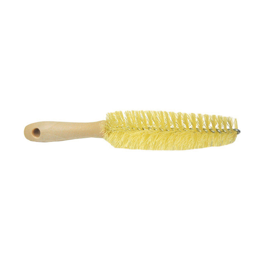 11-1/4 Inch Cream Polypropylene Small Professional Wire Wheel Spoke Brush