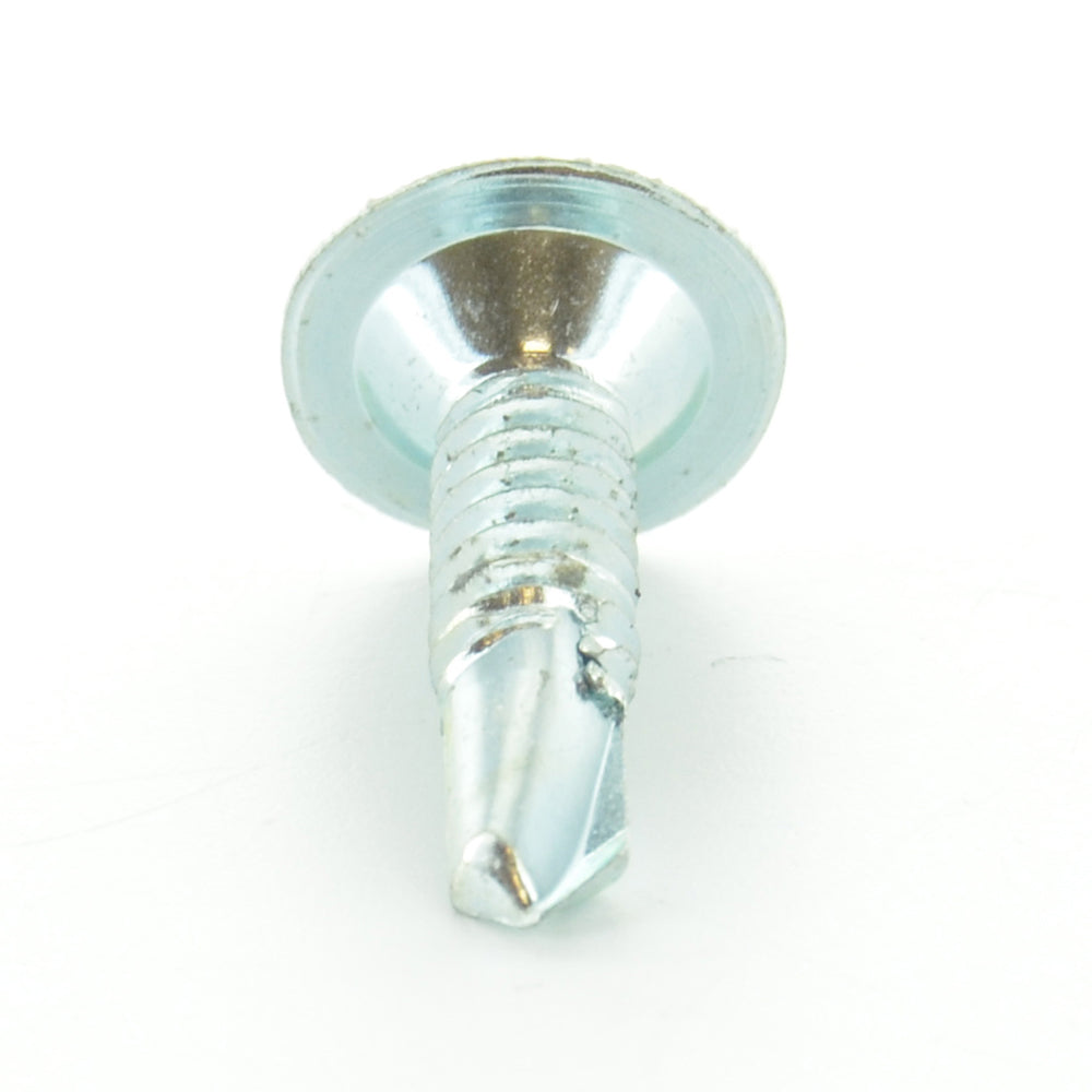 #10-24 x 1 Inch Zinc Plated Carbon Steel #3 Point Wafer Head Self-Drilling Tek Screw