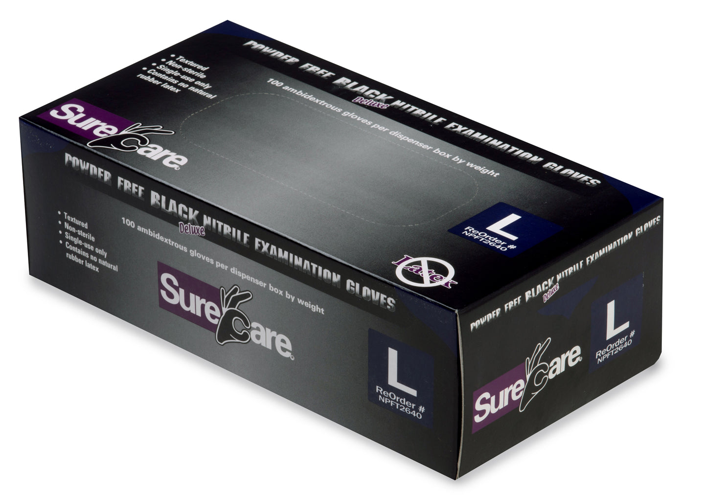 Black Nitrile Glove Sm 100/B 7Ml