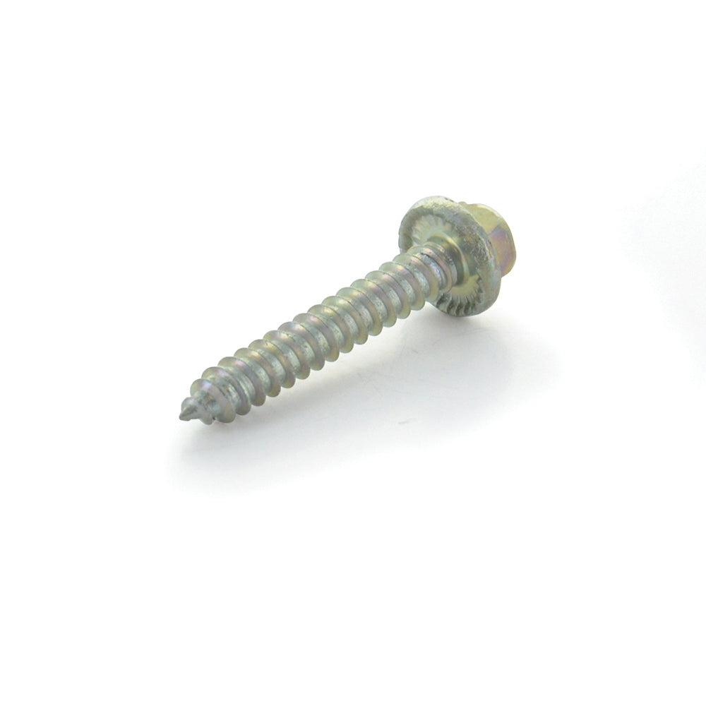 #8-18 x 1 Inch Slotted Hex Washer Head Crimptite Sheet Metal Screw Sms Zinc