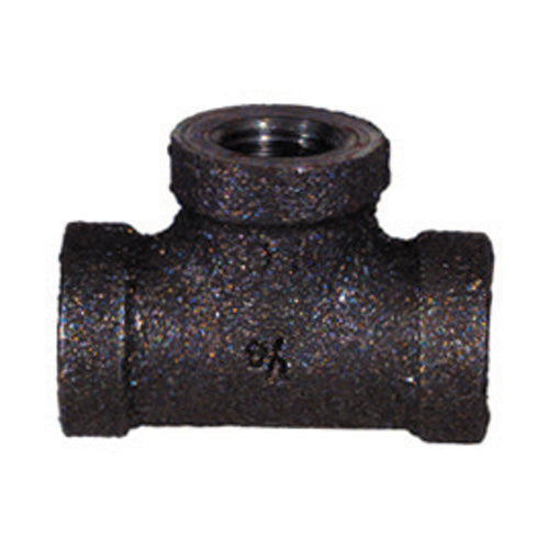 3/8 Inch Sch 40 Fnpt x Fnpt x Mnpt Black Welded Malleable Iron Street Tee Usa