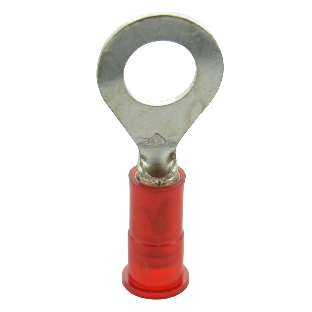 22-18 Gauge Ring Terminal #12 Stud Ultra-Tuff Nylon Insulated Red