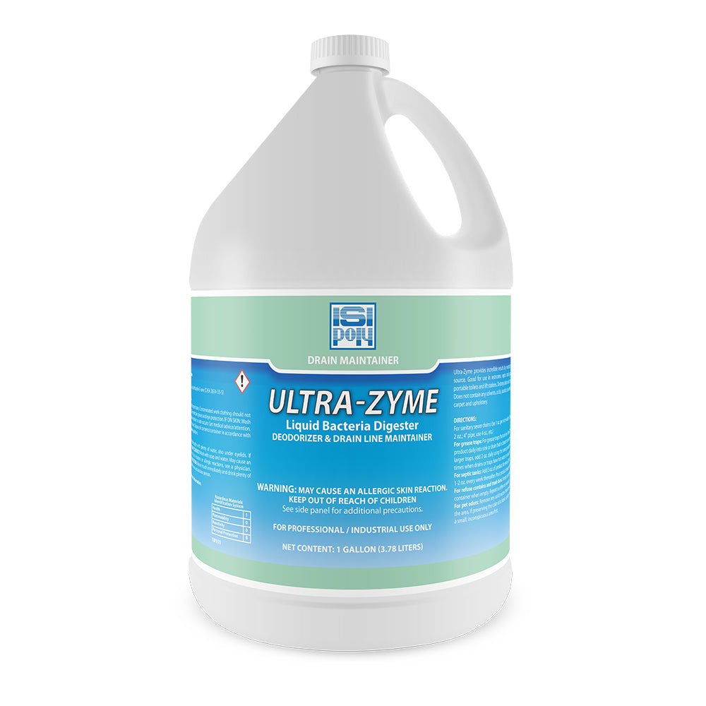 ISI Poly Ultra-Zyme Liquid Bacteria Deodorizer & Drain Maintainer - 5 Gallon Bucket