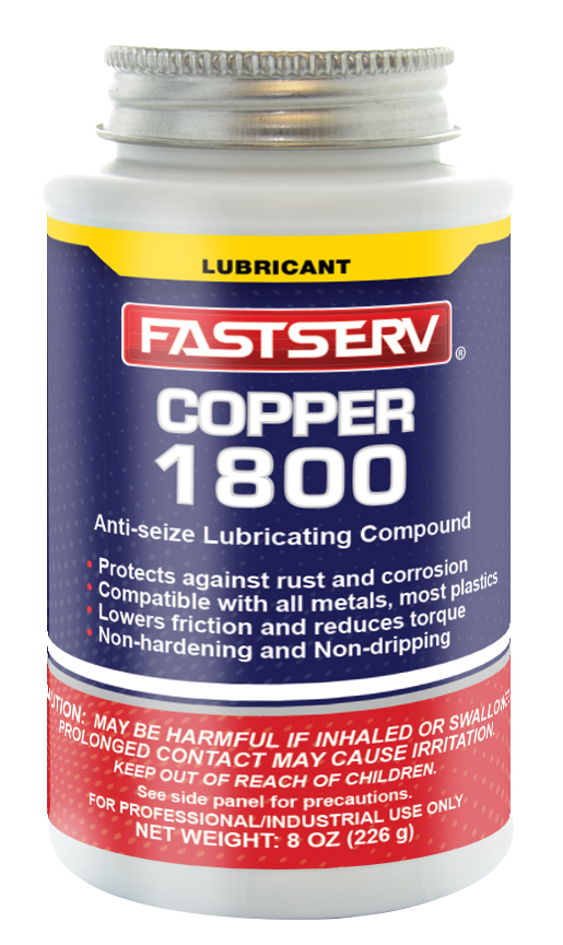 Fastserv Copper 1800 Anti-Seize Brush-Top Lubricant - 8 Oz Net Weight