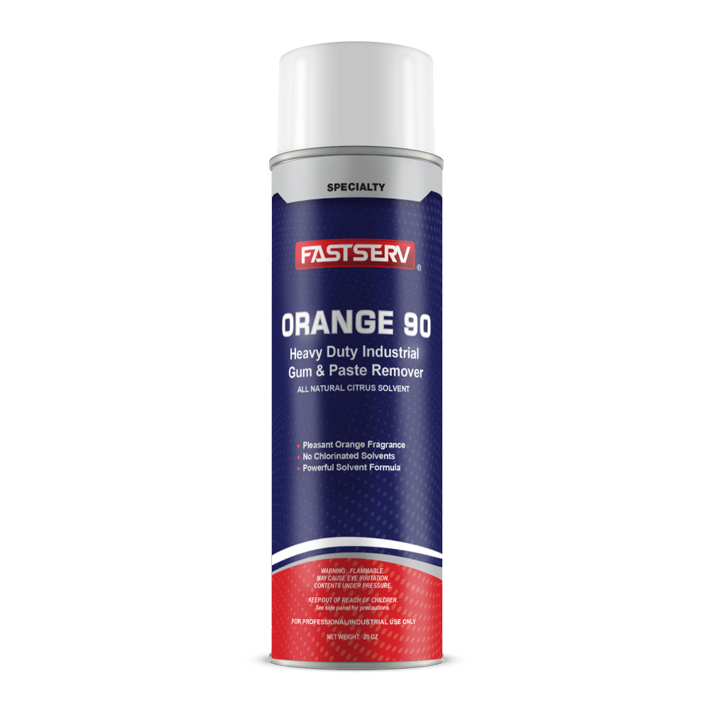 Fastserv Orange 90 Heavy Duty Industrial Gum and Paste Remover - 20 Oz Net Wt. - Aerosol