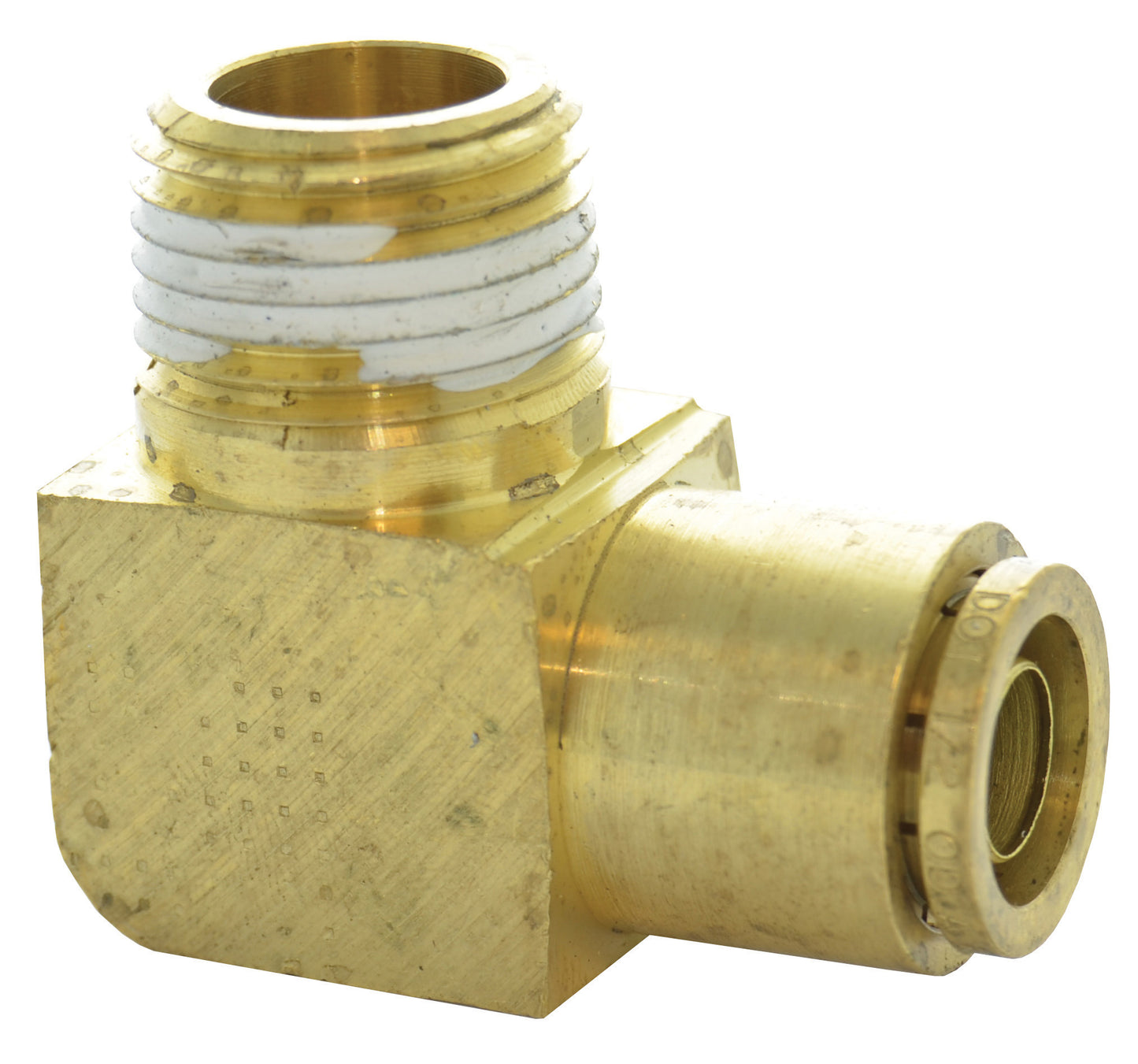 1/2 Tube x 1/2 Inch Brass 90 Degree Male Elbow Push On Air Brake Connector