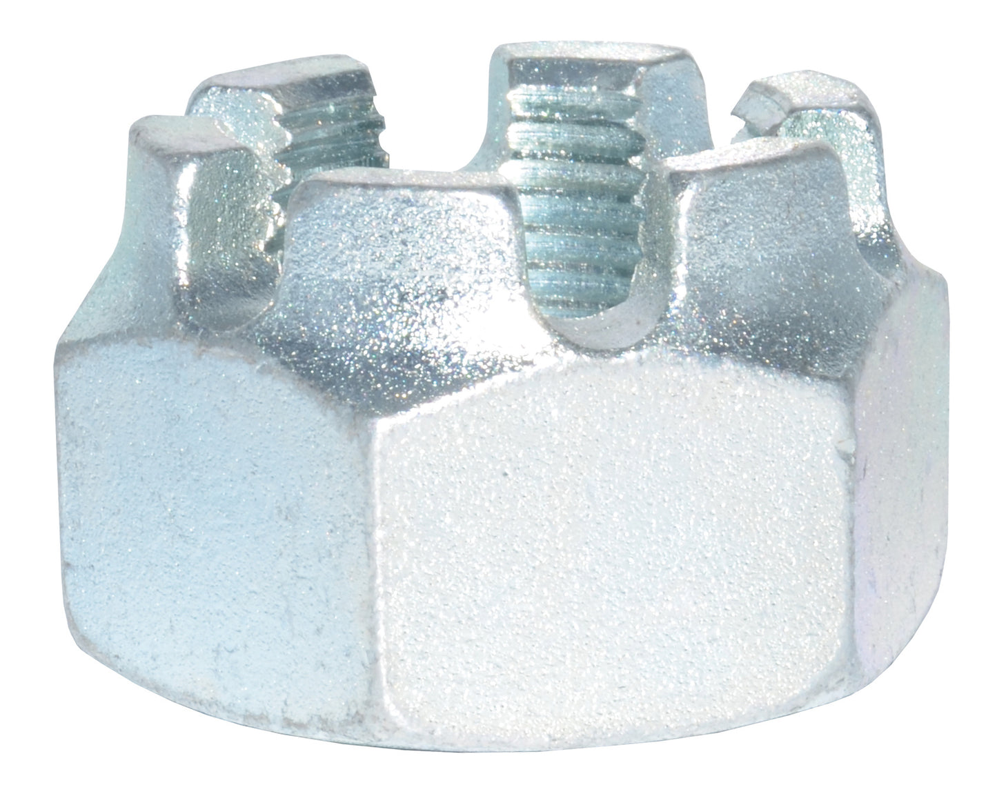 M12 x 1.5 Fine Zinc Plated Low Carbon Steel Hex Castle Nut