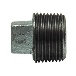 1-1/4 Inch Sch 40 Mnpt Galvanized Malleable Iron Square Head Pipe Plug