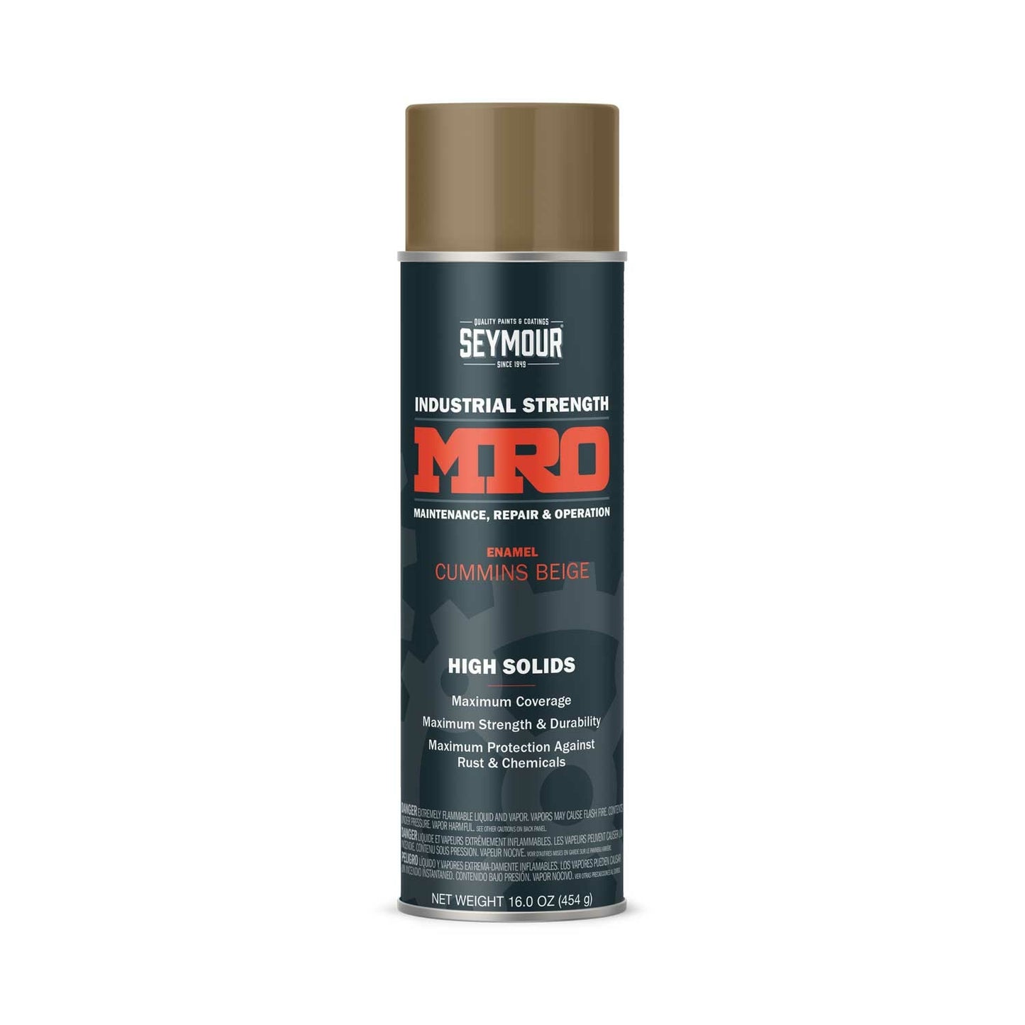 MRO Industrial High-Solids Spray Paint- Cummins Beige - 16 OZ. Net Fill Wt.
