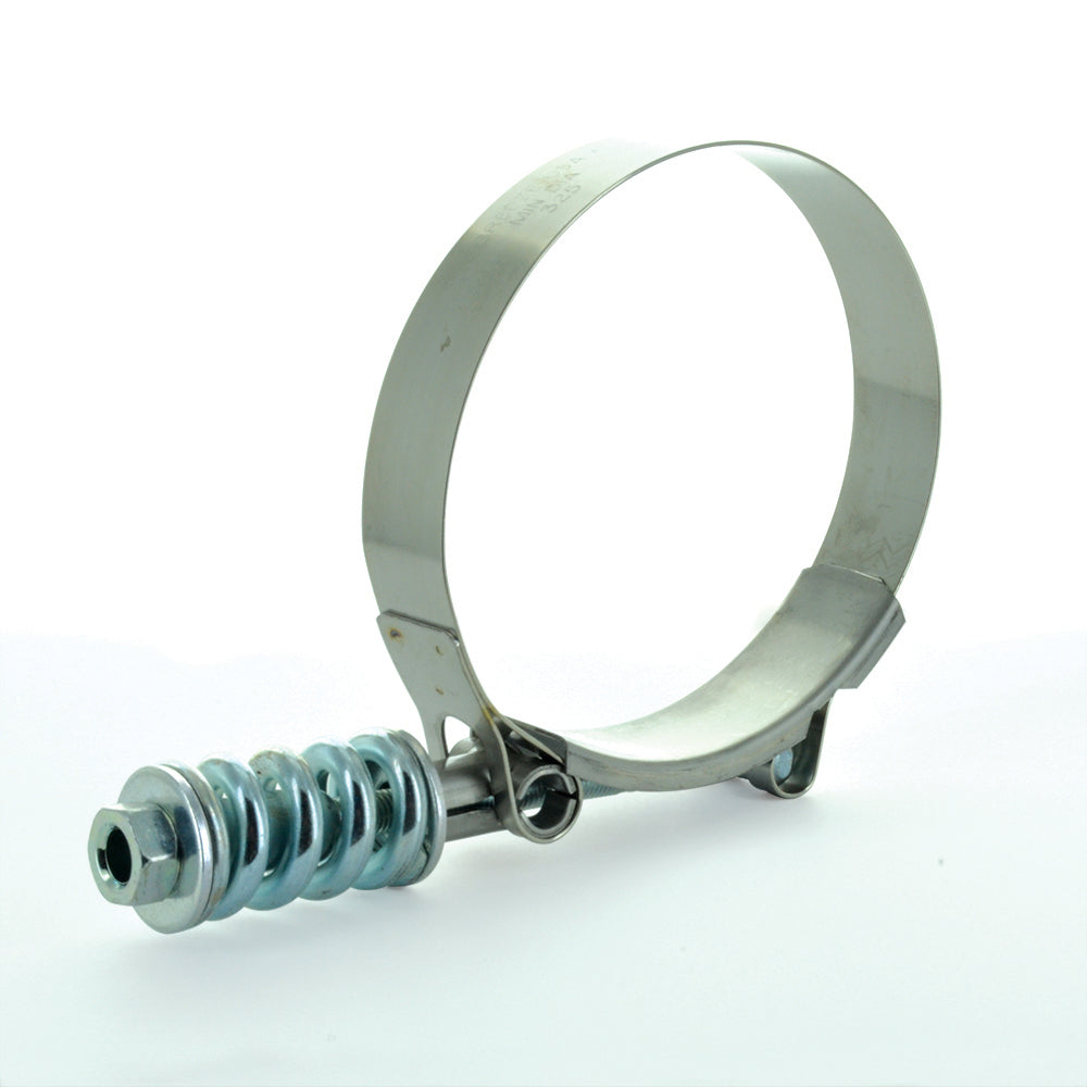 #86 SAE 3.25 Inch To 3.59 Inch Diameter Carbon Steel Stainless Steel Heavy Duty T-Bolt Spring Loaded Clamp