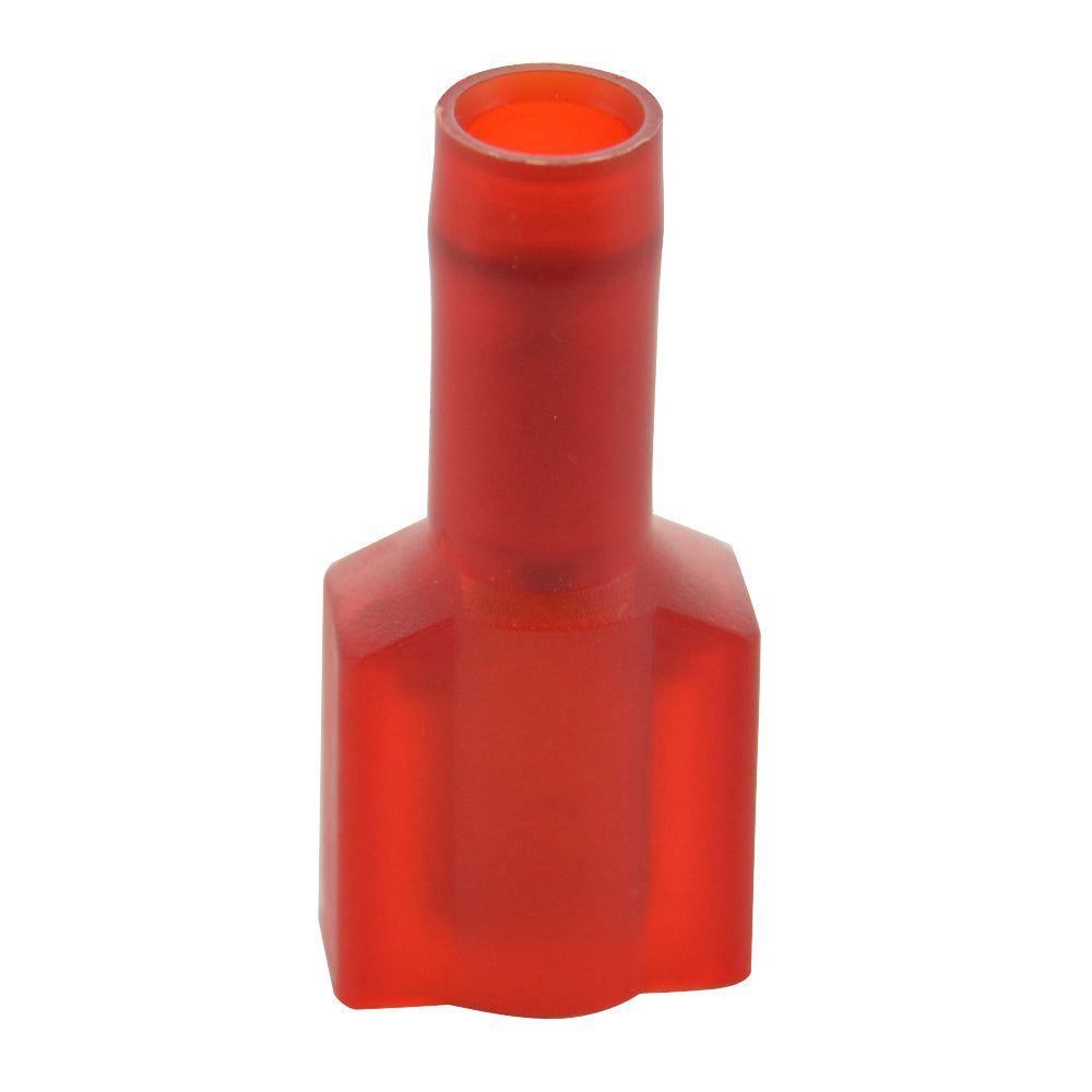 22-18 Gauge Female Quick Disconnect 3/16" Tab Ultra-Tuff Fully Insulated Nylon Red