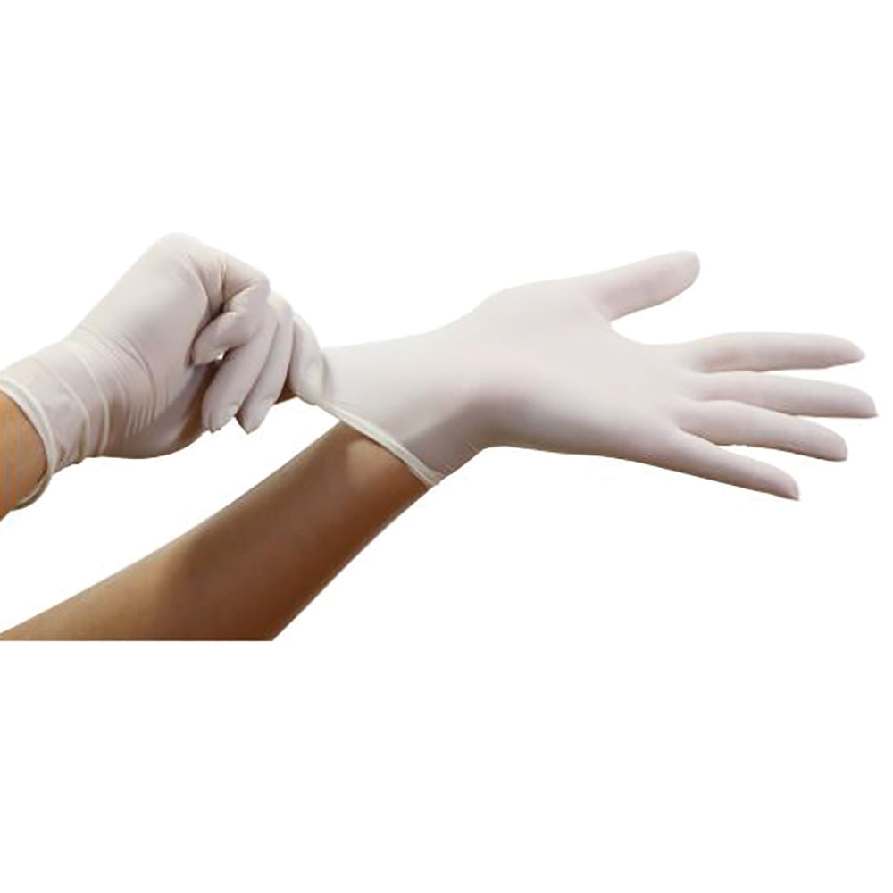 Diamond Gloves 6Mil Powder Free White Latex Exam Glove 100/Box Large