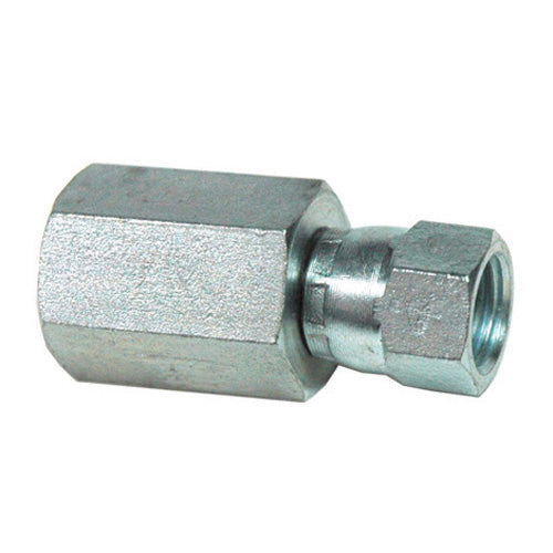 1/2 Inch 5000 Psi Zinc Plated Carbon Steel Female 37 Degree JIC Swivel To Female Pipe Swivel Adapter