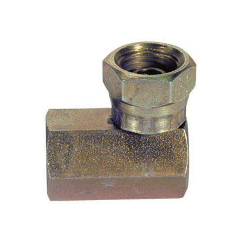 1/2 Inch 10000 Psi Zinc Plated Carbon Steel Female Pipe Swivel To Female Pipe 90 Degree Elbow Swivel Adapter