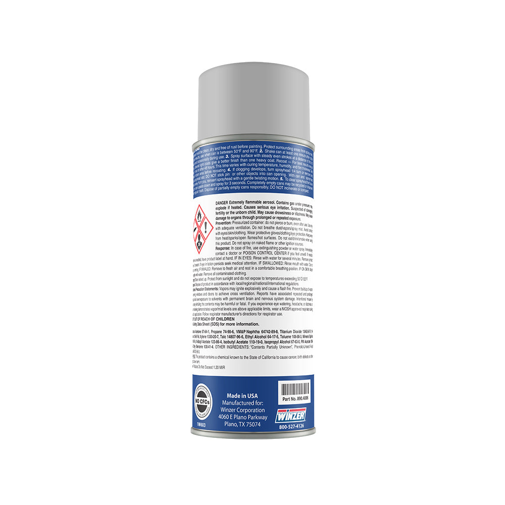 High Solids Flat Light Gray Primer Spray Paint 12 Oz Net Weight