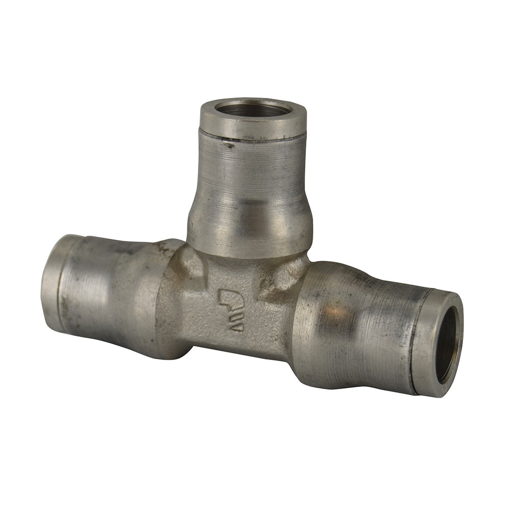 M10 Nickel Plated Brass Push-In Tube Union Tee