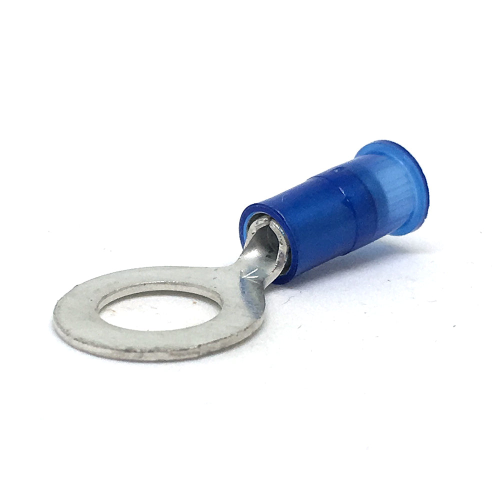 16-14 Gauge Nylon Insulated Ring Terminal Blue 5/16 Inch Stud