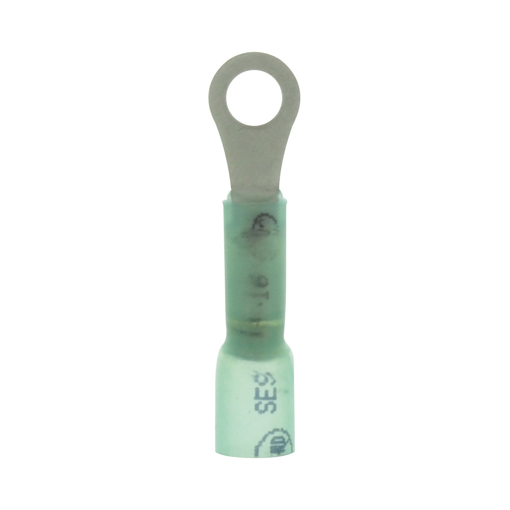 16-14 Gauge Lead Free Heat Shrink- Crimp & Solder Ring Terminal #10 Stud Blue