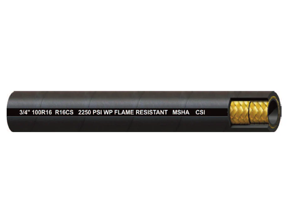 100R16 Industrial / Agricultural 2-Wire Braided High Pressure Hydraulic Hose 3/4 Inch - Sold Per Foot