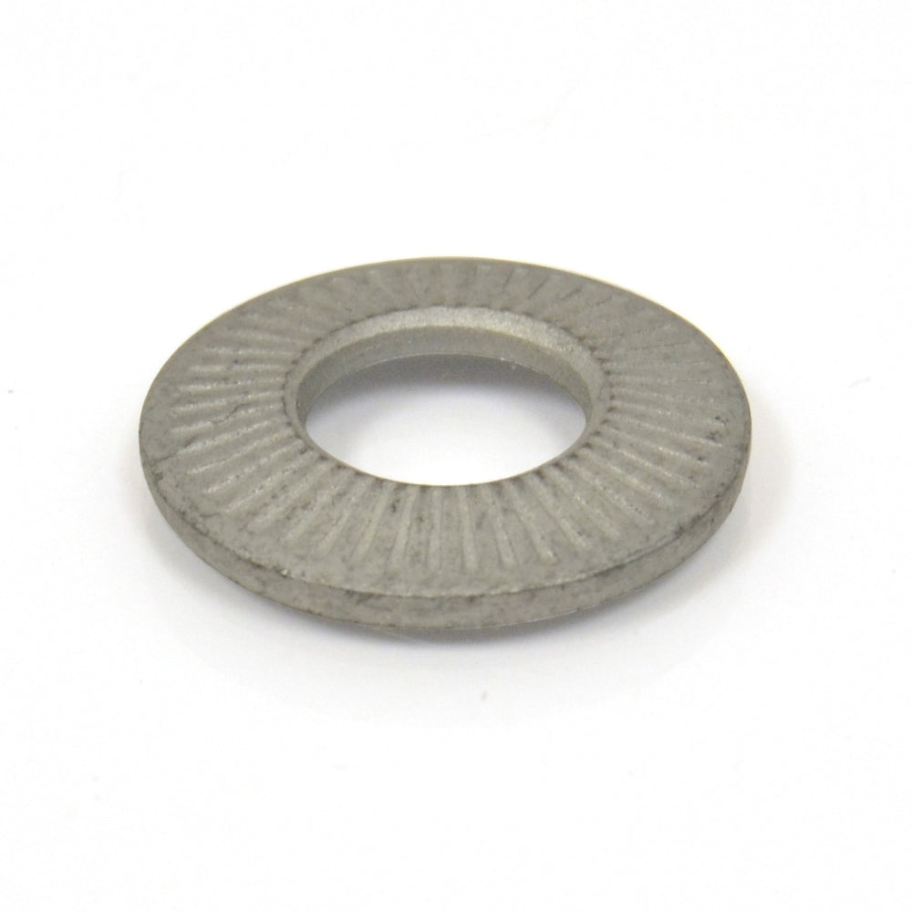 M6 Zinc Plated Steel Conical Ribbed Serrated Washer.