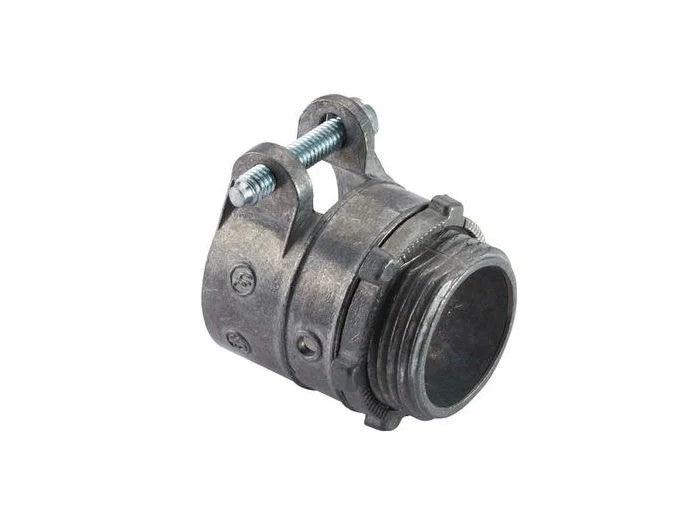 Flex Squeeze Connector, 3/4 In, Zinc