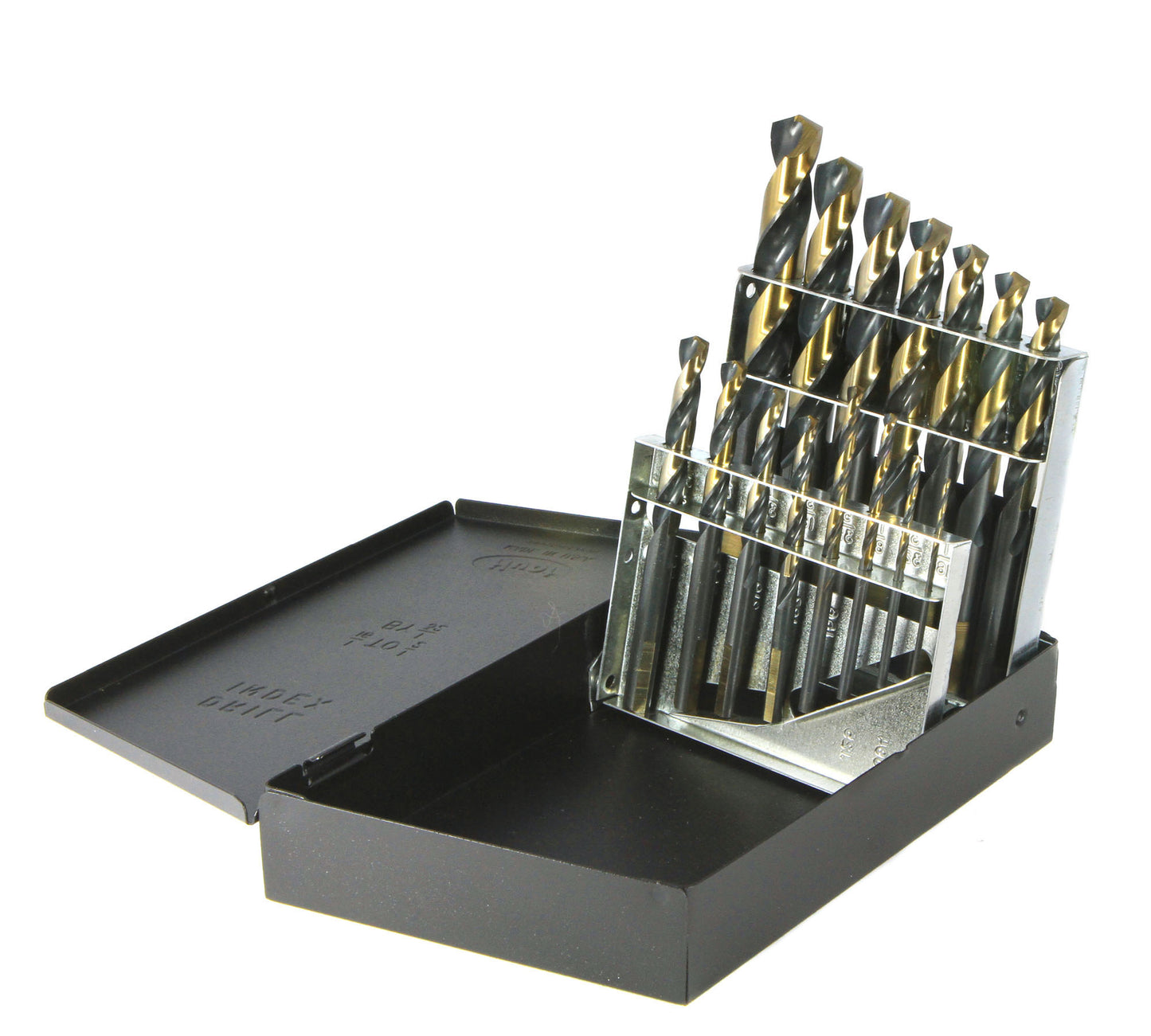 15 Piece Mechanics Length Drill Set With Black Index