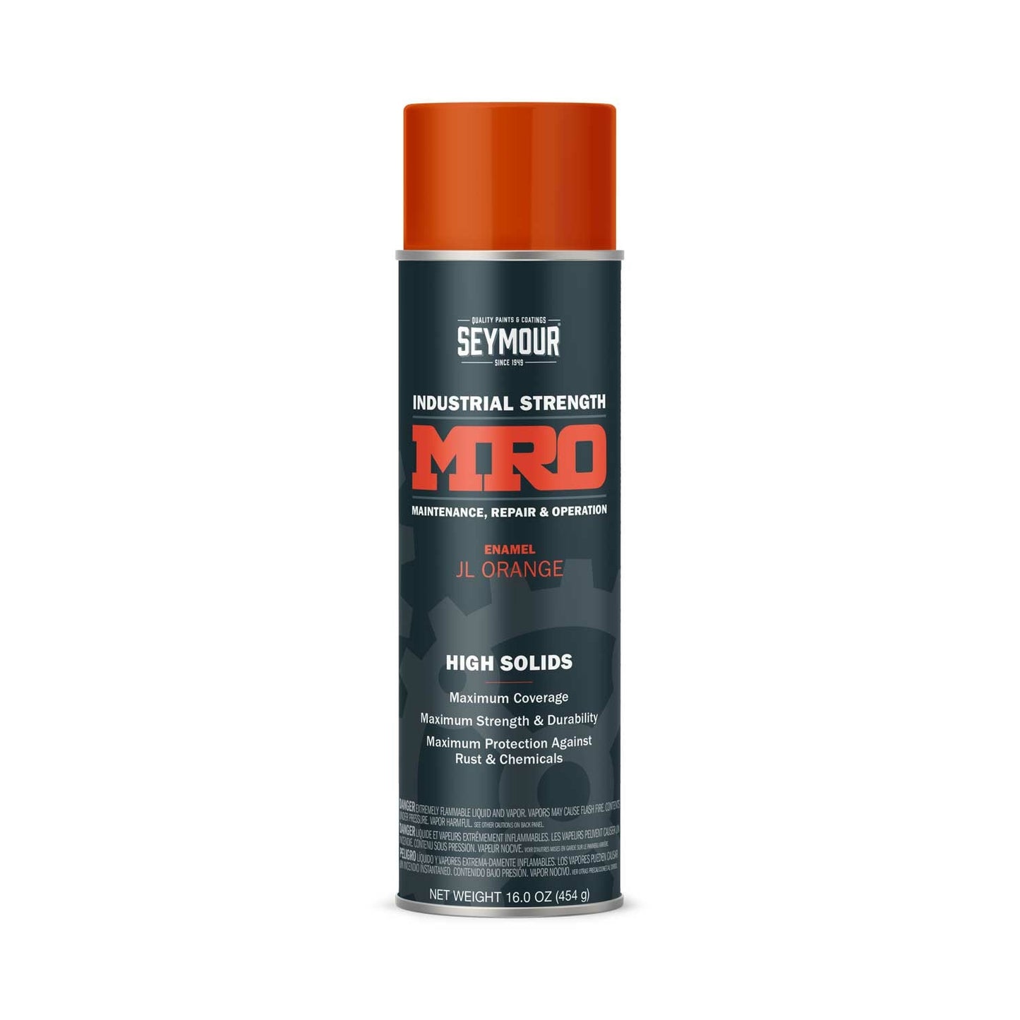 MRO Industrial High-Solids Spray Paint- JL Orange - 16 OZ. Net Fill Wt.