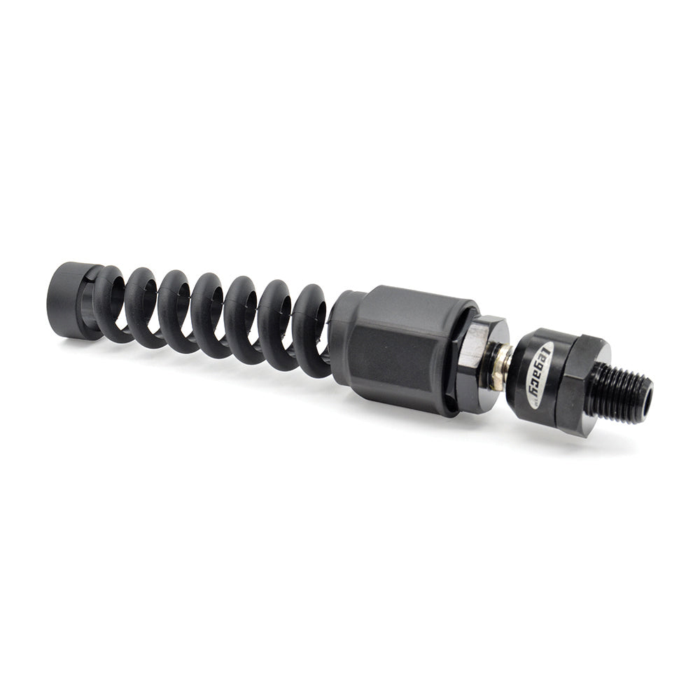 3/8" Barb- 1/4" Mnpt Flexzilla® Pro Reusable Air Hose Fitting With Ball Swivel